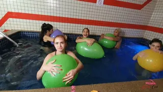 THE BALLOON PARTY 5 GIRLS IN THE POOL - NEW KC 2022 - CLIP 5