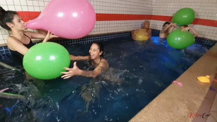 THE BALLOON PARTY 5 GIRLS IN THE POOL - NEW KC 2022 - CLIP 4