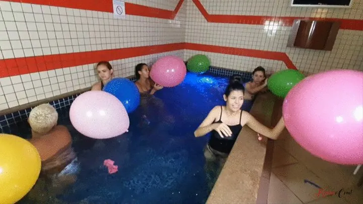 THE BALLOON PARTY 5 GIRLS IN THE POOL - NEW KC 2022 - CLIP 3