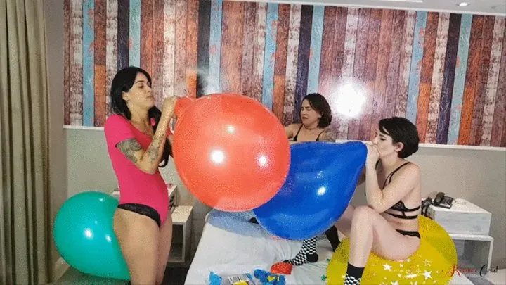 THE BALLOON PARTY WITH ALTERNATIVE GIRLS HORNY FOR BIG BALLOONS - BY LADY SNOW, RAVE GIRL AND BIANCA GONZALES - NEW KC 2021 - CLIP 5