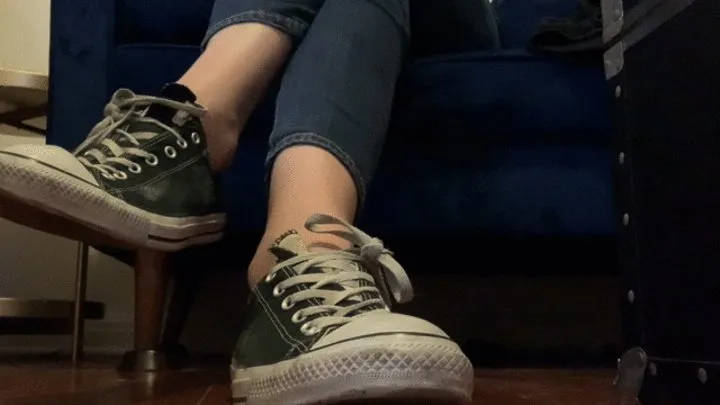 Candid Big Feet in Chuck Taylors