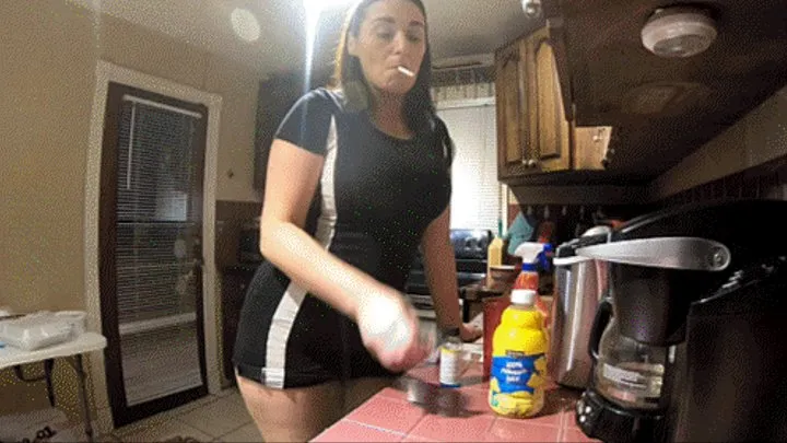 Smoking in the kitchen