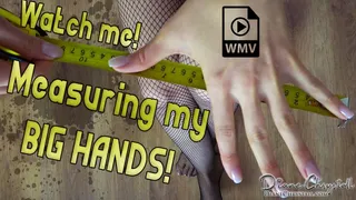 Measuring my BIG hands!