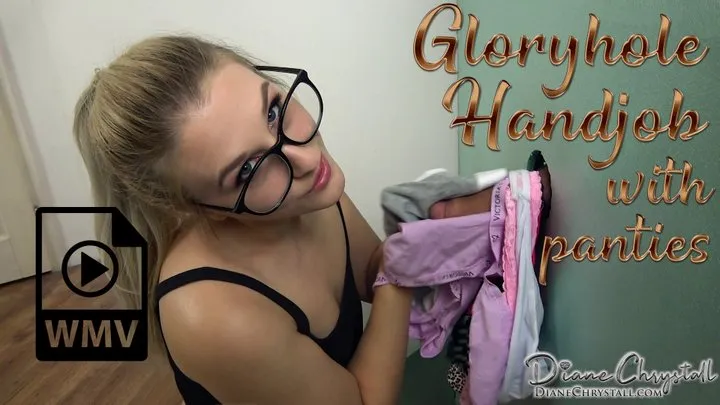 Gloryhole Handjob with panties