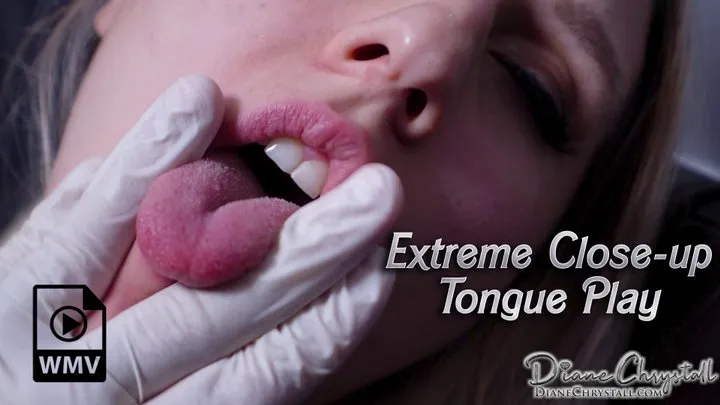 Dentist tongue play in xtreme closeup 2