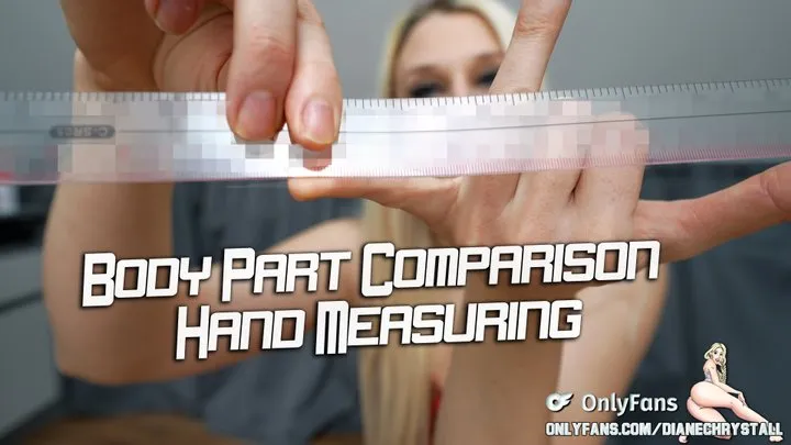 Size Comparison Hand Measuring with Ruler