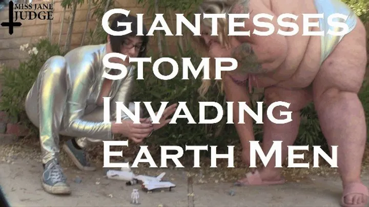 Giantesses Stomp Invading Earth Men