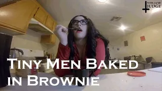 Tiny Men Baked in Brownie