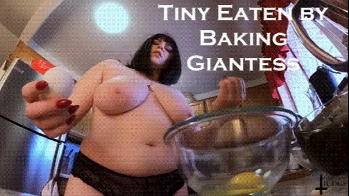 Tiny Eaten by Baking Giantess