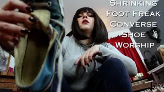 Shrinking Foot Freak Converse Shoe Worship - AUDIO - A POV Foot Fetish Fantasy featuring Jane Judge with Sweaty Socks, Humiliation, Femdom, Giantess, and Special Effects