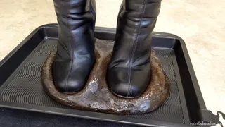 Ankle Boots Stuck in Tar