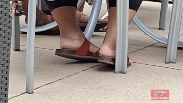 Lunchtime Ebony Feet Full Under The Table Candid Shoe Plays