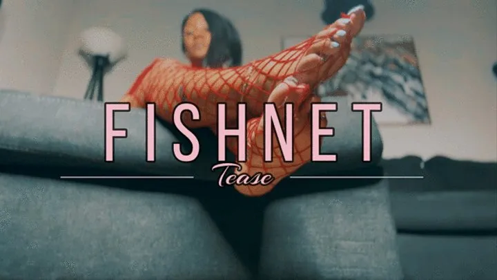 Red Fishnet Tease