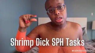 Shrimp Dick SPH Tasks - Royal Ro ebony femdom slave training