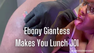 EBONY GIANTESS MAKES YOU LUNCH JOI - Royal Ro femdom pov vore tease masturbation encouragement