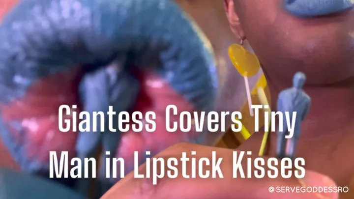 Giantess Covers Tiny Man in Lipstick Kisses - Royal Ro ebony goddess lipstick fetish vore tease