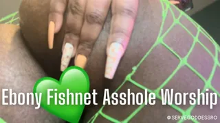 Ebony Fishnet Asshole Worship by Royal Ro - asshole fetish, ebony ass worship, ebony ass fetish, fishnet stockings, ass spreading