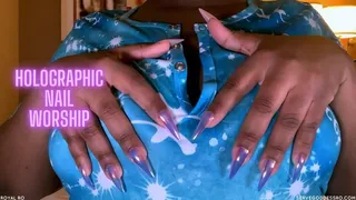 Holographic Nail Worship asmr experience by Royal Ro