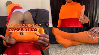 Velma Dinkley Cosplay Compilation 1 SD by Royal Ro with Gooning, Ebony Ass Worship, Dildo, Cuckolding, Middle Finger, Tease and Denial, Ebony Foot Worship, Socks Fetish, Virgin Humiliation, Ebony Female Domination