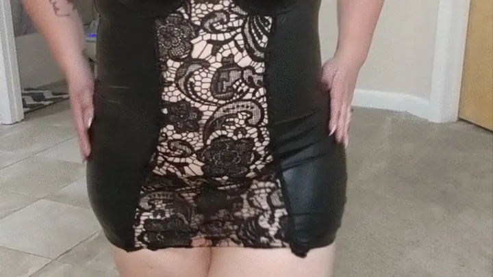 Leather and lace, and PLUGGING my ASS