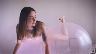 [Lustica 110] Nude diving into pink Wubble Bubble