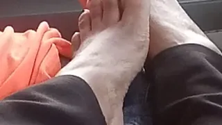 Mz bubble gum public car footjob