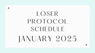 The Loser Protocol Calendar January - Loser Lifestyle 2025 Challenge with Countess Wednesday - Sexual Rejection, Mind Fuck, Reprogramming, Verbal Humiliation, Real Loser Living