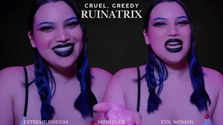 Cruel Mind Fuck Destruction with Ruinatrix Countess Wednesday - Financial Ruination, Hardcore Verbal Humiliation, Extreme Findom, Evil Woman AUDIO ONLY