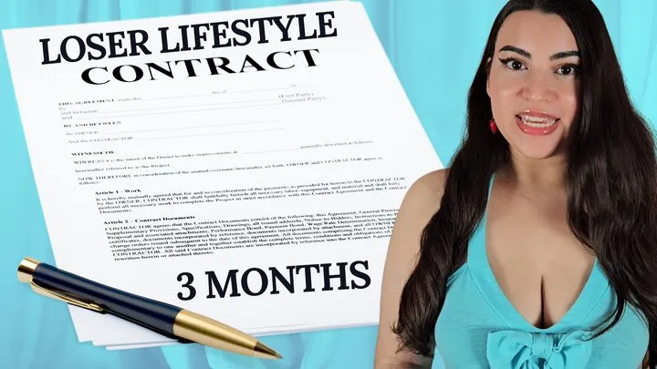 Loser Lifestyle Contract - Real 3 Month Reject Reprogramming Guidance with Countess Wednesday - Pussy Denial, Sexual Rejection, Loser Porn, Mind Fuck