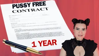 Hardcore Pussy Free Pledge Contract - Real 1 Year Pussy Free with Countess Wednesday - Pussy Denial, Sexual Rejection, Loser Porn, and Loser Lifestyle