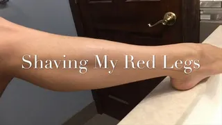Shaving my redhead legs naked