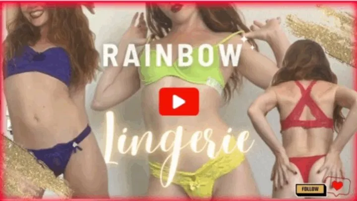 Rainbow Lingerie Try On Haul Modeling LeverageURAssets - 35