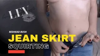 Squirting in Jean Skirt Nude Masturbation - 100