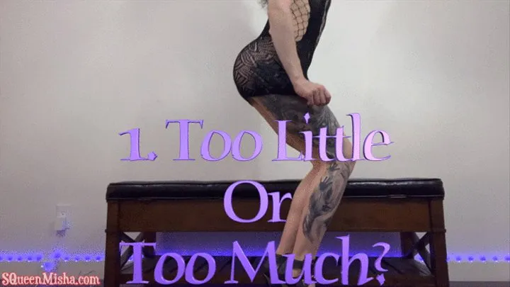 1 Too Little or Too Much?