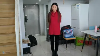 Red girl's Japanese bondage experience (Chinese model)