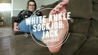 White Ankle Sockjob with Jack