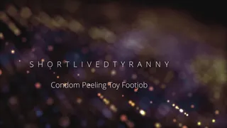 Condom Peeling Toy Footjob