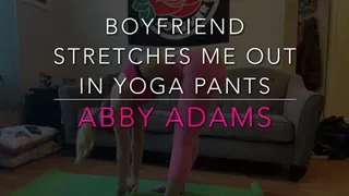 College bf stretches out yoga slutty gf yoga pants porn