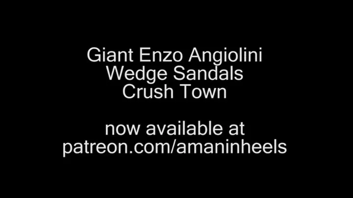 amaninheels | Giant Crossdresser | Giant Enzo Angiolini Wedge Sandals Crush Town