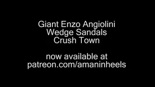 amaninheels | Giant Crossdresser | Giant Enzo Angiolini Wedge Sandals Crush Town