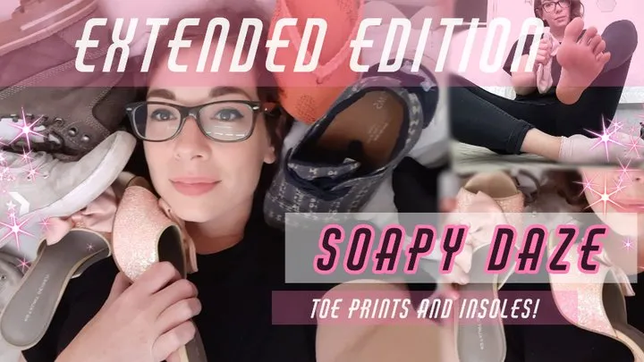 *Extended Edition* Toe prints and sweaty dirty worn insoles, sneaker removal and barefoot show