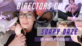 *Directors Cut* Toe prints and sweaty dirty worn insoles, sneaker removal and barefoot show