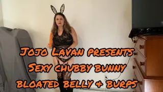 Sexy Chubby Bloated Bunny Burps!
