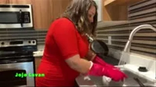 Burping while doing dishes