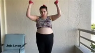 Chubby Girl jiggly belly workout JOI