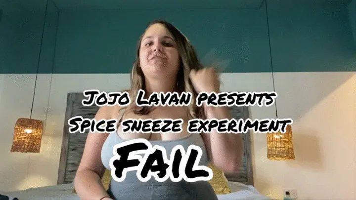 Sneeze experiment vacation spice FAIL - NO SNEEZES