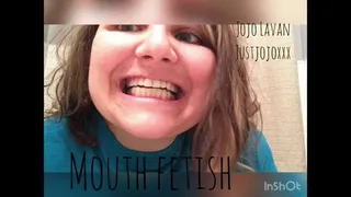 Mouth throat tongue teeth fetish