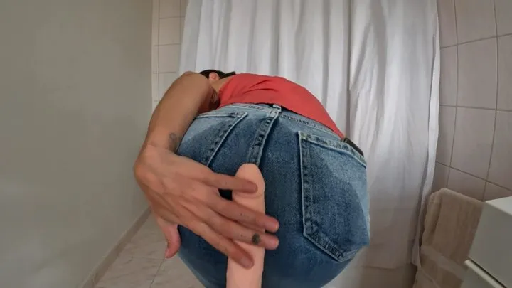 Sexiest wet jeans assjob, two MASSIVE wettings