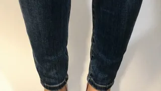 Flooding my jeans while tied up