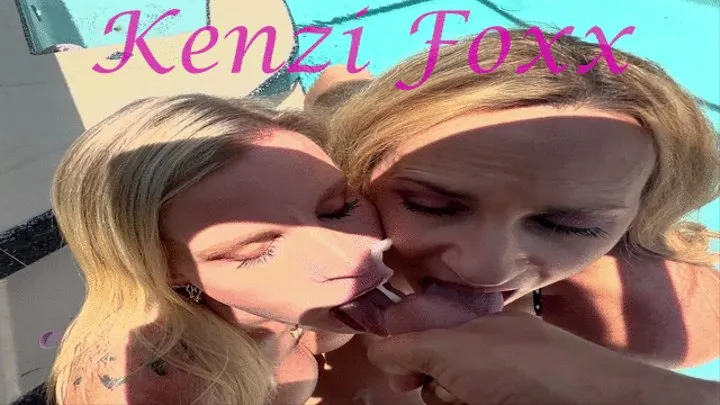 Two MILF's Blow Job Outside with Facial